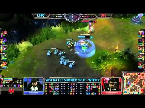 LMQ vs Team Dignitas | LMQ vs DIG | 2014 NA LCS Summer Split W2D1 G3 [HQ]