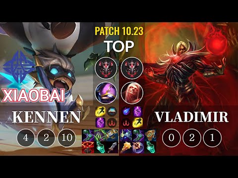 ES Xiaobai Kennen vs Vladimir Top - KR Patch 10.23
