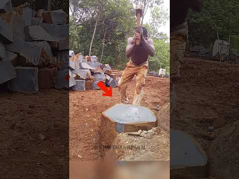 Anh chàng có kỹ năng chẻ đá nhanh chóng chỉ bằng 1 cú đập #shorts