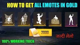 How to get emotes in gold in free fire 2022 | How to get emote in gold