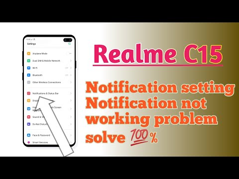 Realme C15 , Notification setting notification not working problem solve
