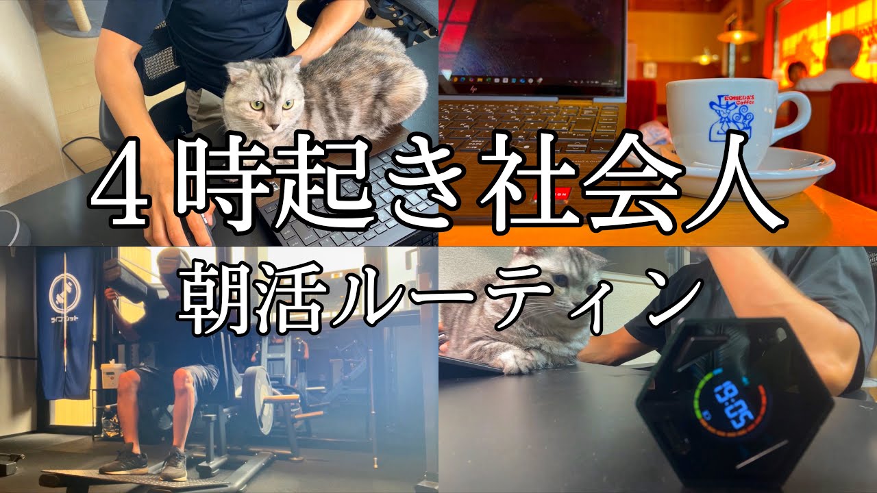 【４時起き】朝活ガチリーマンの平日ルーティン【宅建】