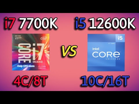 i5 12600K vs i7 7700K - Benchmark and test in 7 Games 1080p