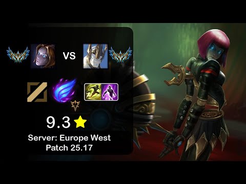 Orianna Mid vs Galio - EUW Challenger - Patch 25.17