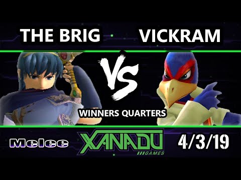 S@X 296 SSBM - The Brig (Marth) Vs. Vickram (Falco) - Smash Melee Winners Quarters