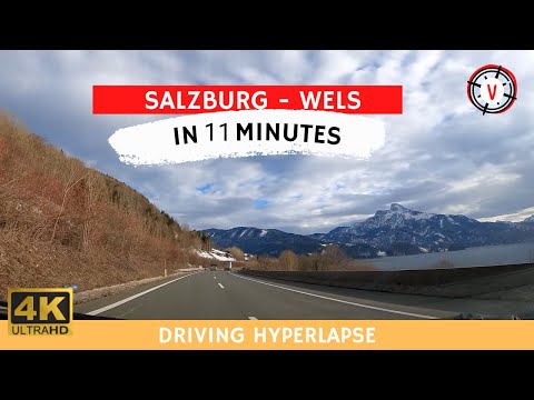 4K Driving Hyperlapse Austria 🇦🇹 🚘 on the Highway from Salzburg to Wels