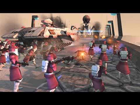 Realistic Mygeeto Bridge Battle! - Men of War: Star Wars Mod Battle Simulator