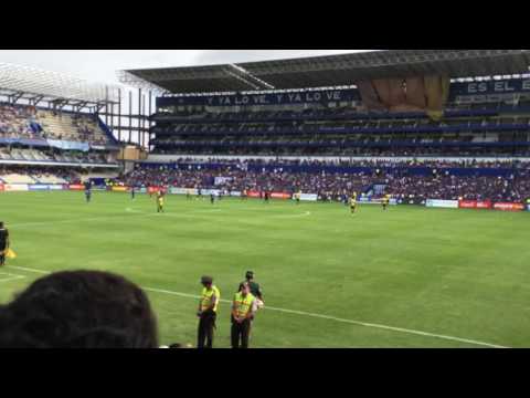 "Celebración 1er gol Bryan Angulo Emelec 3 Fuerza Amarilla 1" Barra: Boca del Pozo • Club: Emelec • País: Ecuador