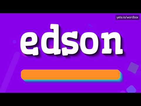 Part of a video titled EDSON - HOW TO PRONOUNCE IT!? - YouTube