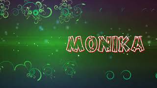 Monika name animation intro