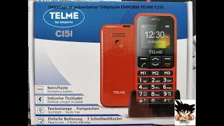 Déballage et présentation Téléphone portable EMPORIA Telme C151 en Français (FR)