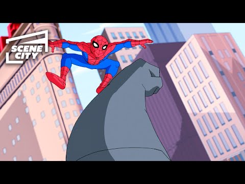 Spider-Man and Rhino Fight in the City | Spectacular Spider-Man (2008)