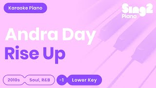 Rise Up (Lower Key of C) [Piano Karaoke Instrumental] Andra Day