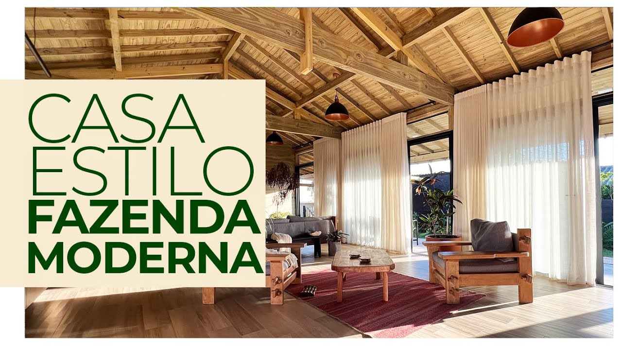 CASA DE MADEIRA ESTILO GALPÃO FAZENDA BEM MODERNA E SUPER ILUMINADA - ARQUITETURA TRAZ FELICIDADE