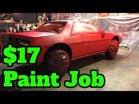 $17 Paint Job On The Cheapest Fiero in USA