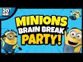 Minions Brain Break Party | Freeze Dance | Brain Break | Just Dance | Floor is Lava