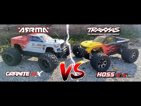 Arrma Granite BLX 3S vs Traxxas Hoss VXL 3S who takes the 3s crown?