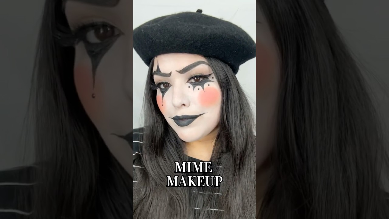 OCT 30 : Mime 🎭 #31daysofhalloween #mime #mimemakeup #makeuptutorial #easyhalloweencostume