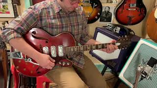 Video thumbnail for 1966 Silvertone 1454 (Harmony-made) hollowbody electric guitar w/Bigsby by Jake Wildwood & Co
