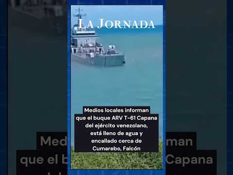 Medios informan buque del ejército está encalla cerca #Cumarebo #Falcón #Venezuela #16Octubre2025