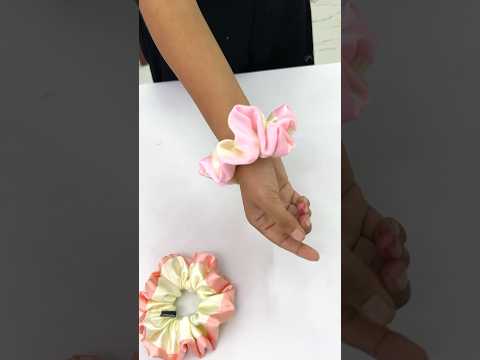 Beautiful Double Layer Scrunchie Making 🎀✨ | DIY Hair Accessories | Pelly Kelly#diy #trending