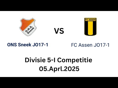 ONS Sneek JO17-1 vs FC Assen JO17-1 (Divisie 5 I Competitie 05.April.2025)