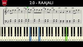 2.0 - RAAJALI ( HOW TO PLAY ) MUSIC NOTES
