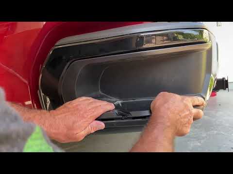 Installing rear bumper step inserts on Chevy Silverado