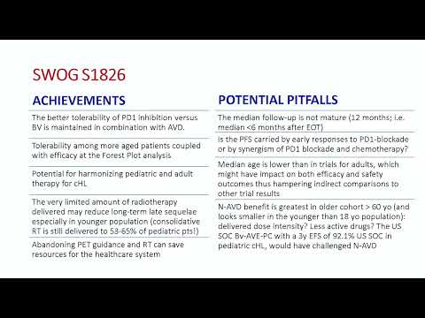 Advanced Hodgkin’s Lymphoma, new combinations using check point inhibitors– Dr. Gaetano Corazzelli