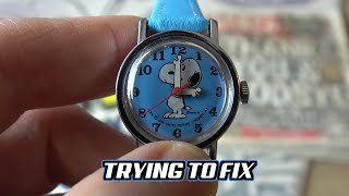 Faulty 50 Year Old SNOOPY WATCH - Trying to FIX