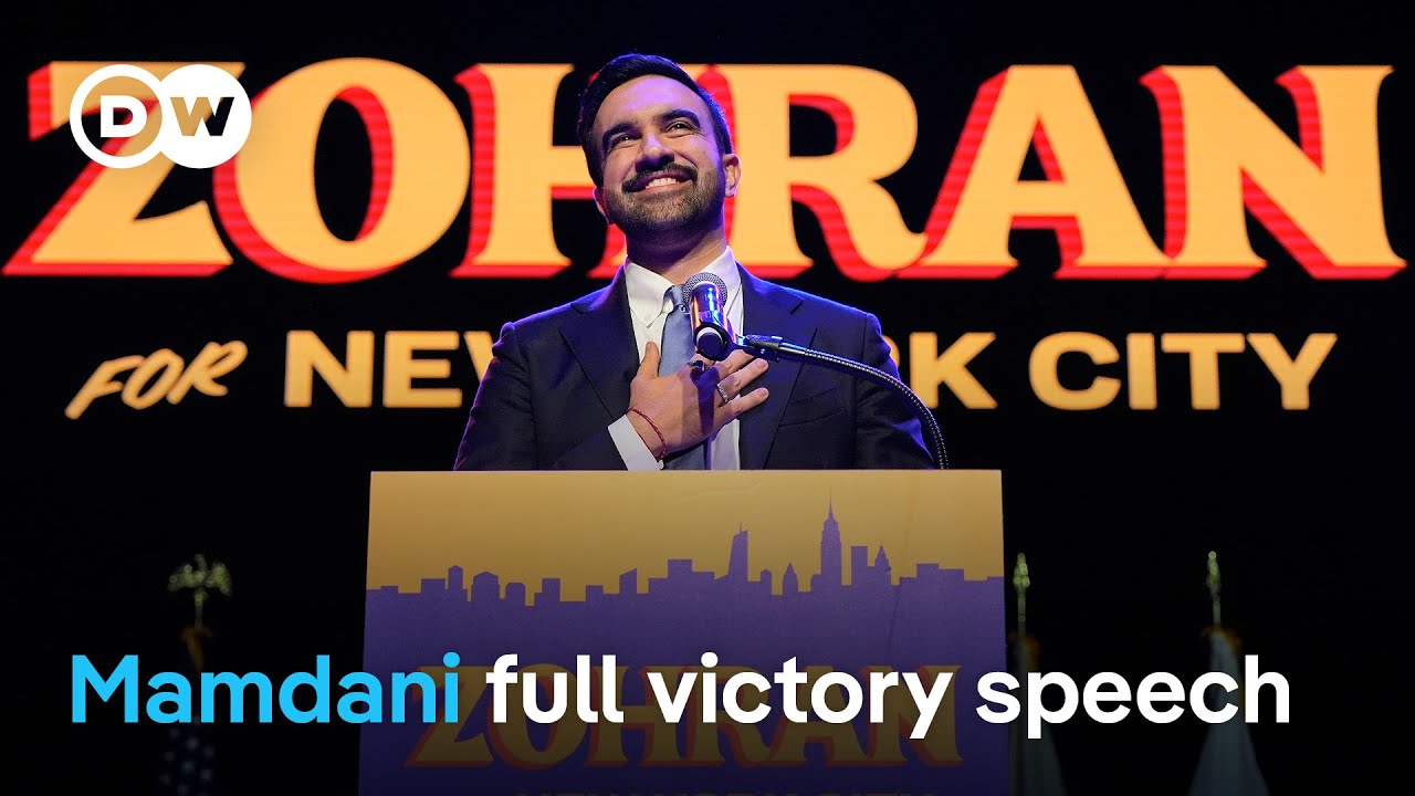 Live: Zohran Mamdani elected as NYC's first Muslim mayor, speaks at election watch party | DW News