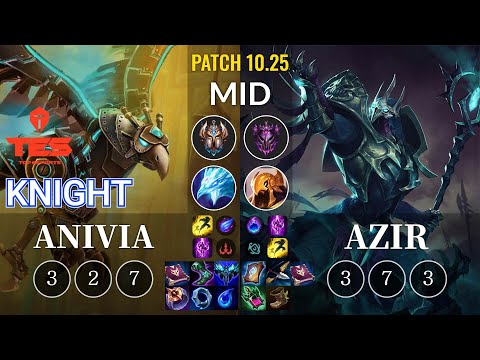 TES knight Anivia vs Azir Mid - KR Patch 10.25