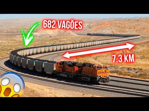 Os TRENS de Carga mais LONGOS do MUNDO!