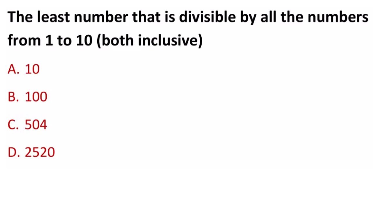 What is the smallest number that is divisible by all the numbers from 1