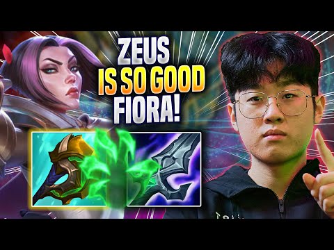 ZEUS IS SO GOOD WITH FIORA! - T1 Zeus Plays Fiora TOP vs Tryndamere! | Season 2023