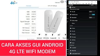 CARA AKSES GUI ANDROID USB MODEM 4G LTE WIFI