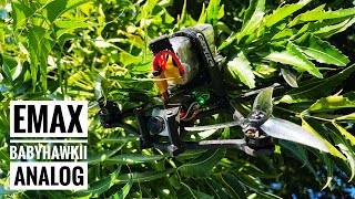 Emax Babyhawk ii analog freestyle test ride at a parking lot! amazing micro fpv drone!