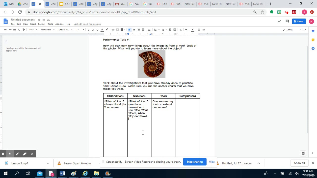 Lesson 6- 2nd grade Performance Task