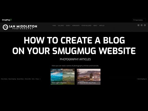 How to create a blog on your Smugmug website