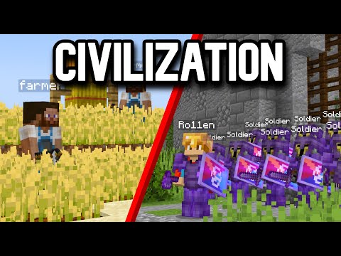 10000 PLAYERS Simulate a MINECRAFT CIVILIZATION on Earth (ep.1)