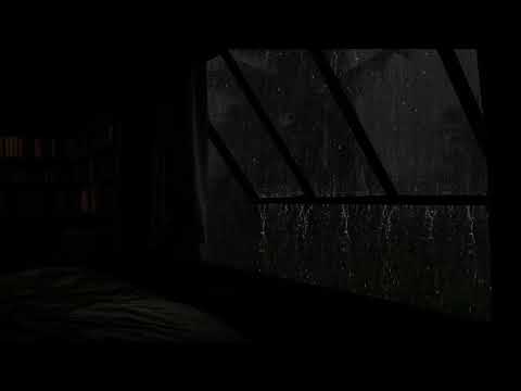 Rain Sleep ASMR ☔ Night in the Bedroom | Heavy Rain & Thunder outside the Door🪟Relaxing Rain