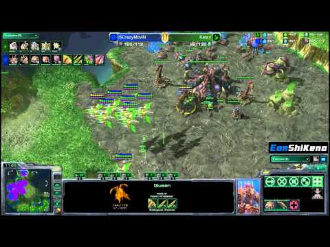 Katari vs iSCrazyMoviN PvZ Game 3 Starcraft 2 EonShiKeno & Axeltoss
