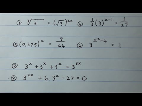 Exponential equations unknown in exponent (mathdou) Grade 10 and older