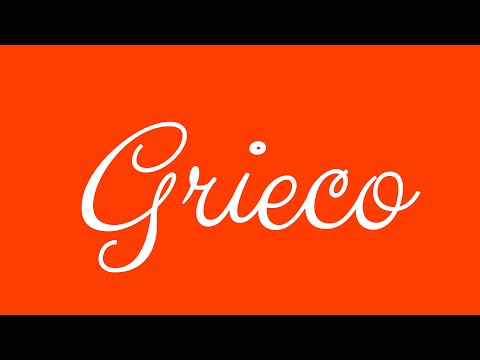 Learn how to Write the Name Grieco Signature Style in Cursive Writing