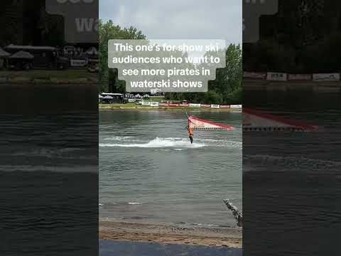The Aquanuts Waterski Show Team putting pirates out on the water at a national tournament!
