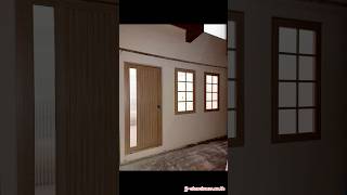 ประตูบานเปิดแบบทึบลอน ช่องแสงกระจกลอนแก้ว