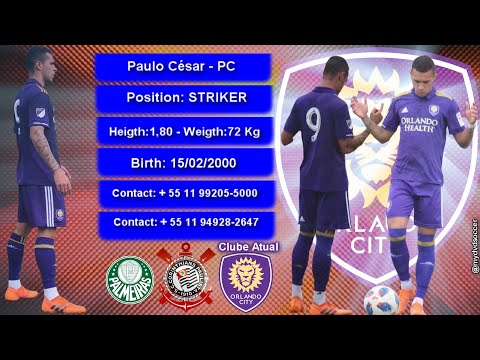 Paulo César (PC) Centroavante - 2000 - (GOLS) pelo Orlando City U19 USA