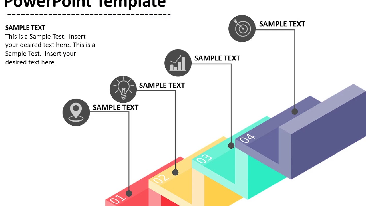 4 Step Technology Roadmap PowerPoint Template