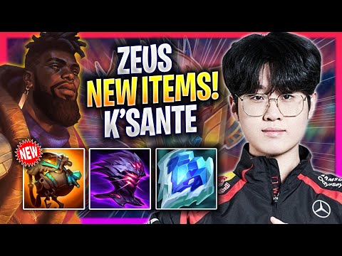 ZEUS TRIES K'SANTE WITH NEW ITEMS! - T1 Zeus Plays K'sante TOP vs Jayce! | Season 2024