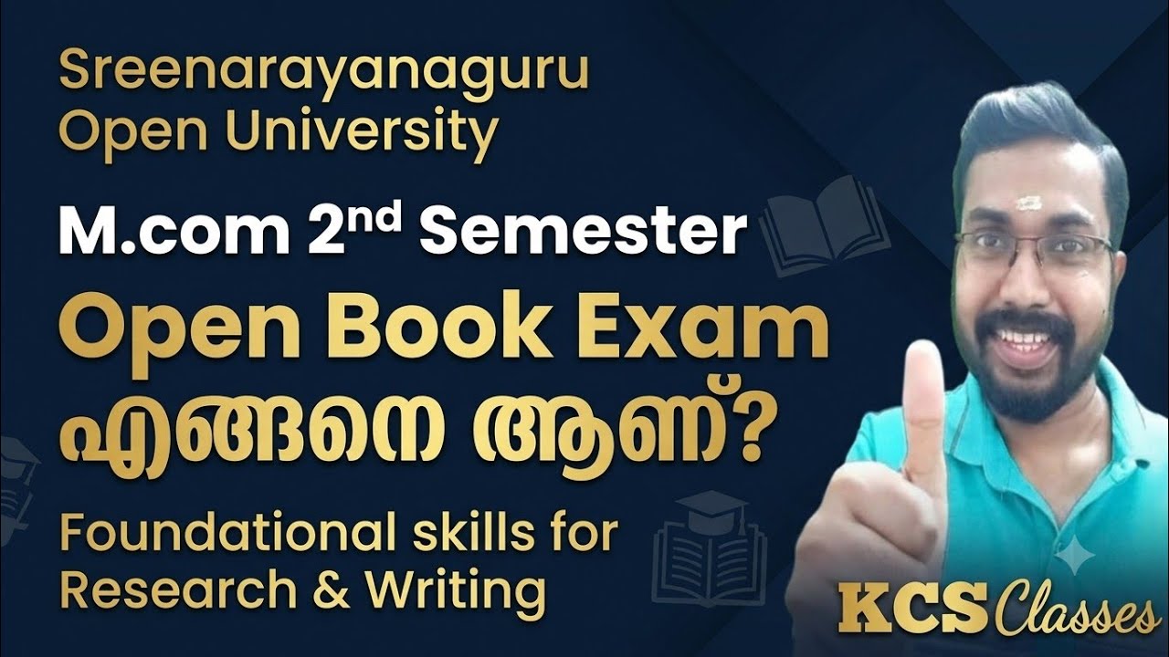 SGOU M.com 2nd Semester Open Book Exam എങ്ങനെ ആണ്?|Foundational skills for Research and Writing 